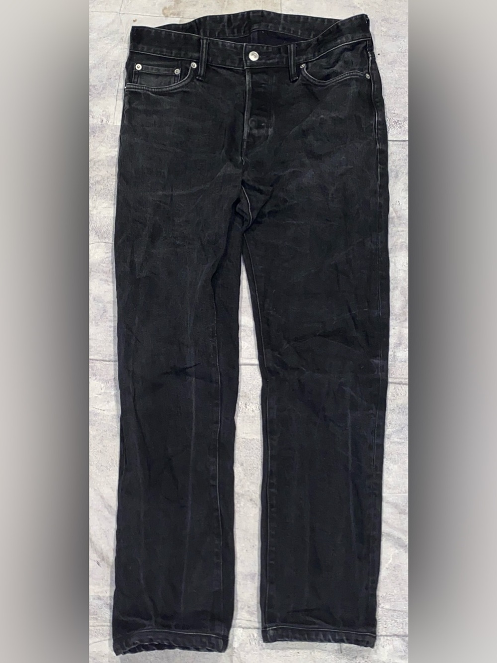 Buck Mason Maverick Slim 12101 13oz Double Dipped Black Denim Jeans 33 Stretch